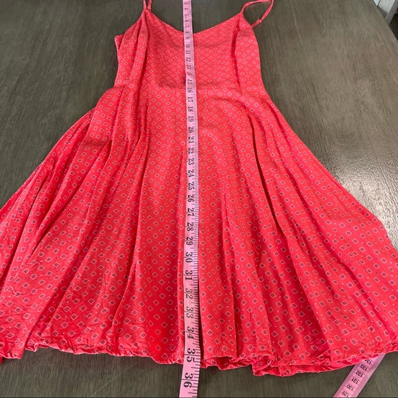 Gap Orange Fit And Flare Mini Dress With Spaghetti Straps - Picture 9 of 9